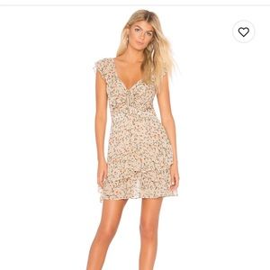 Ruched ruffle dress by J.O.A.